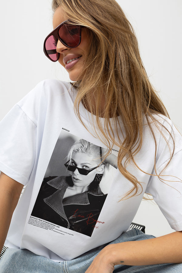 T-SHIRT LOVE BOPOCO XXX BIAŁY image 0