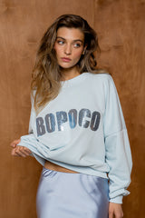 BLUZA BOPOCO CEKIN BŁĘKITNA image 0