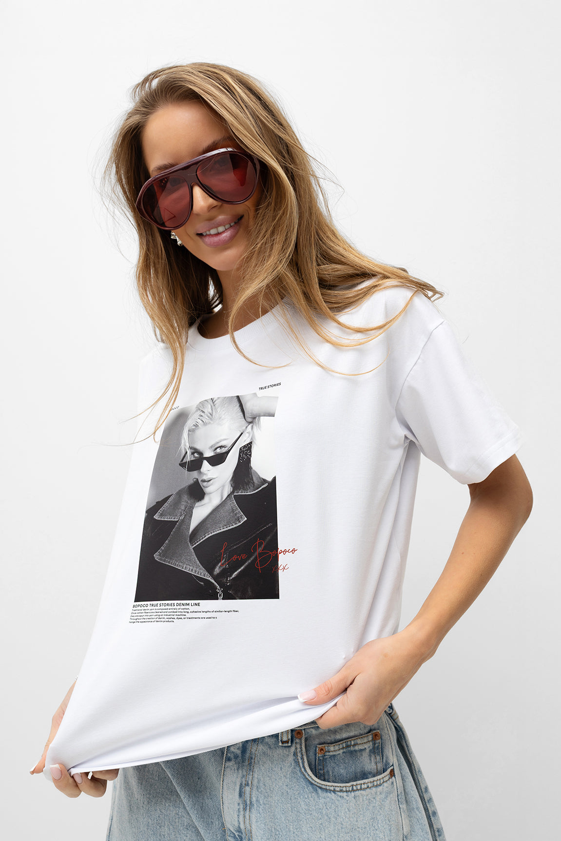 T-SHIRT LOVE BOPOCO XXX BIAŁY image 2