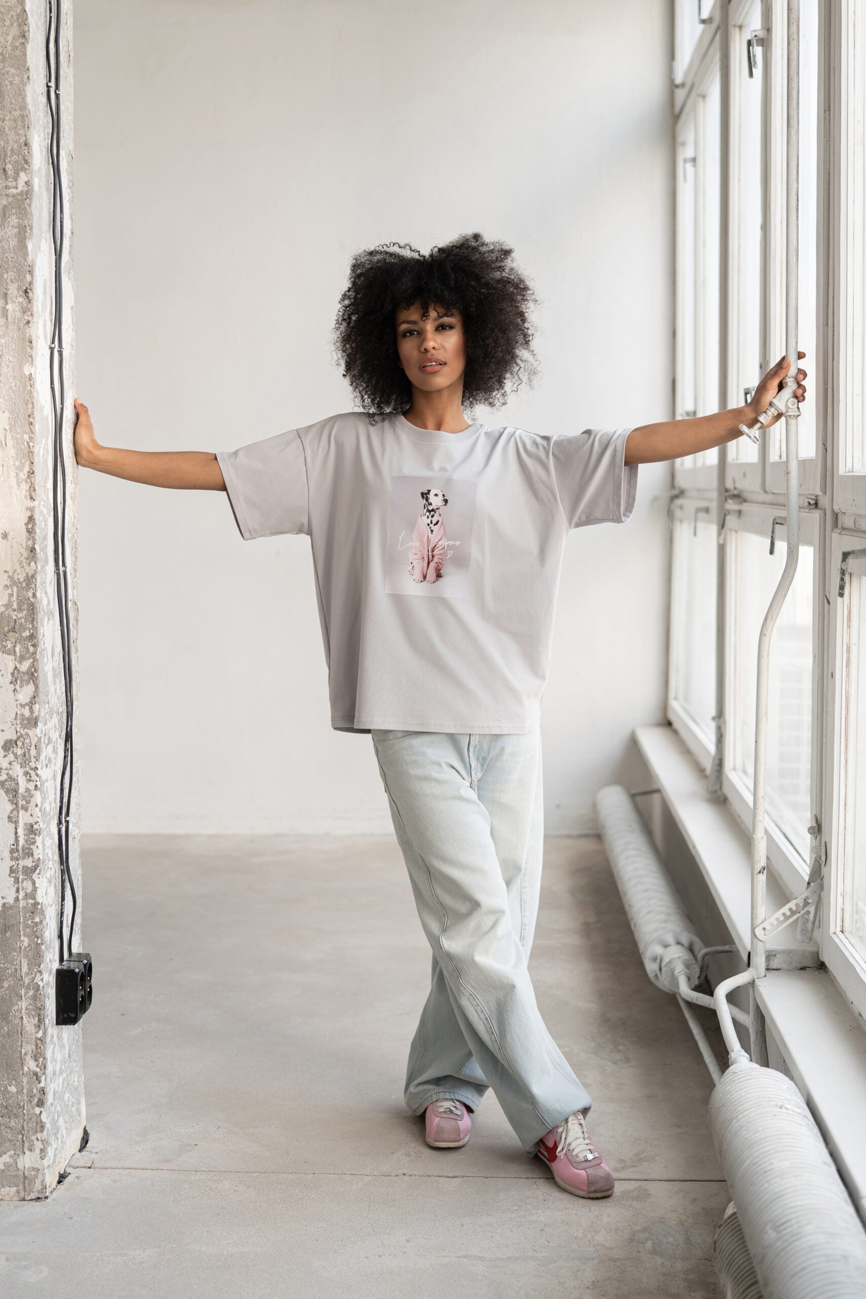T-SHIRT DALMATIAN SZARY image 1