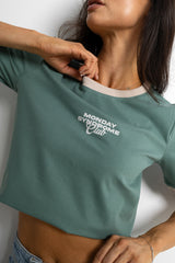 T-SHIRT ZIELONY MONDAY Z LAMÓWKĄ image 2