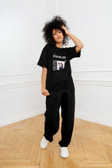 T-SHIRT POLKA DOT CZARNY image 1