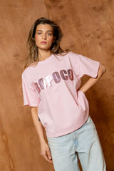 T-SHIRT BOPOCO CEKIN RÓŻOWY image 1