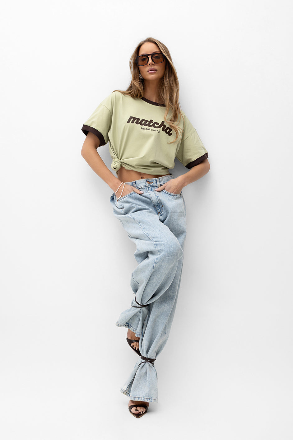 T-SHIRT MATCHA MOMENTS ZIELONY image 1