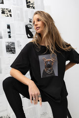 T-SHIRT BULDOG CZARNY image 2