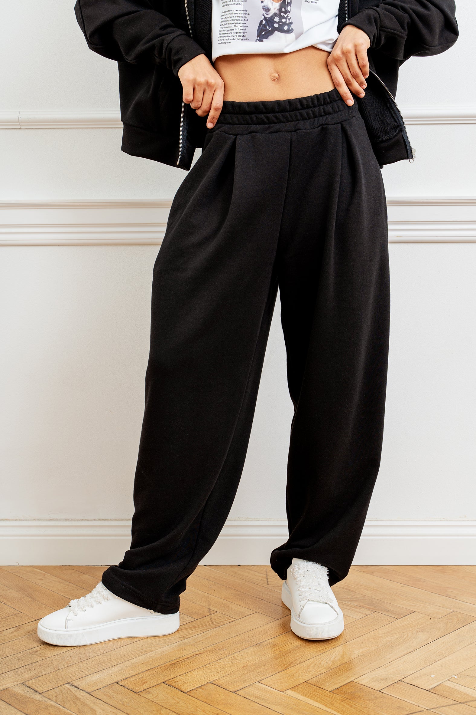 SET DRESOWY CZARNY (BLUZA I SPODNIE) image 2