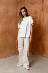 T-SHIRT BASIC BOPOCO OVERSIZE KIMONO BIAŁY image 1