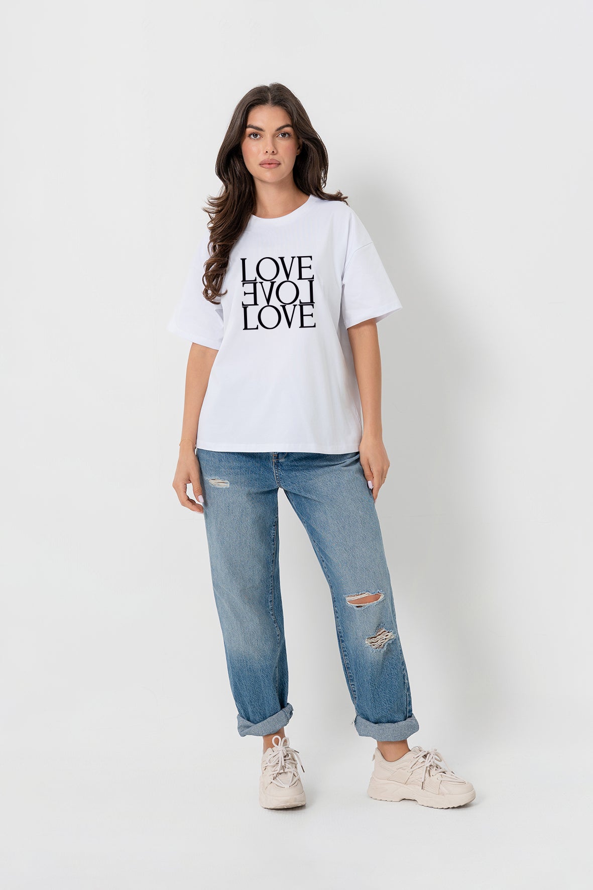 T-SHIRT BOPOCO LOVE BIAŁY image 1
