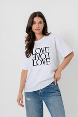 T-SHIRT BOPOCO LOVE BIAŁY image 0