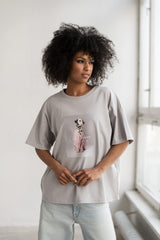 T-SHIRT DALMATIAN SZARY image 0