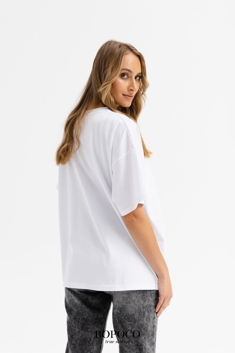 T-Shirt oversize white image 3