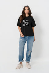 T-SHIRT BOPOCO LOVE CZARNY image 1