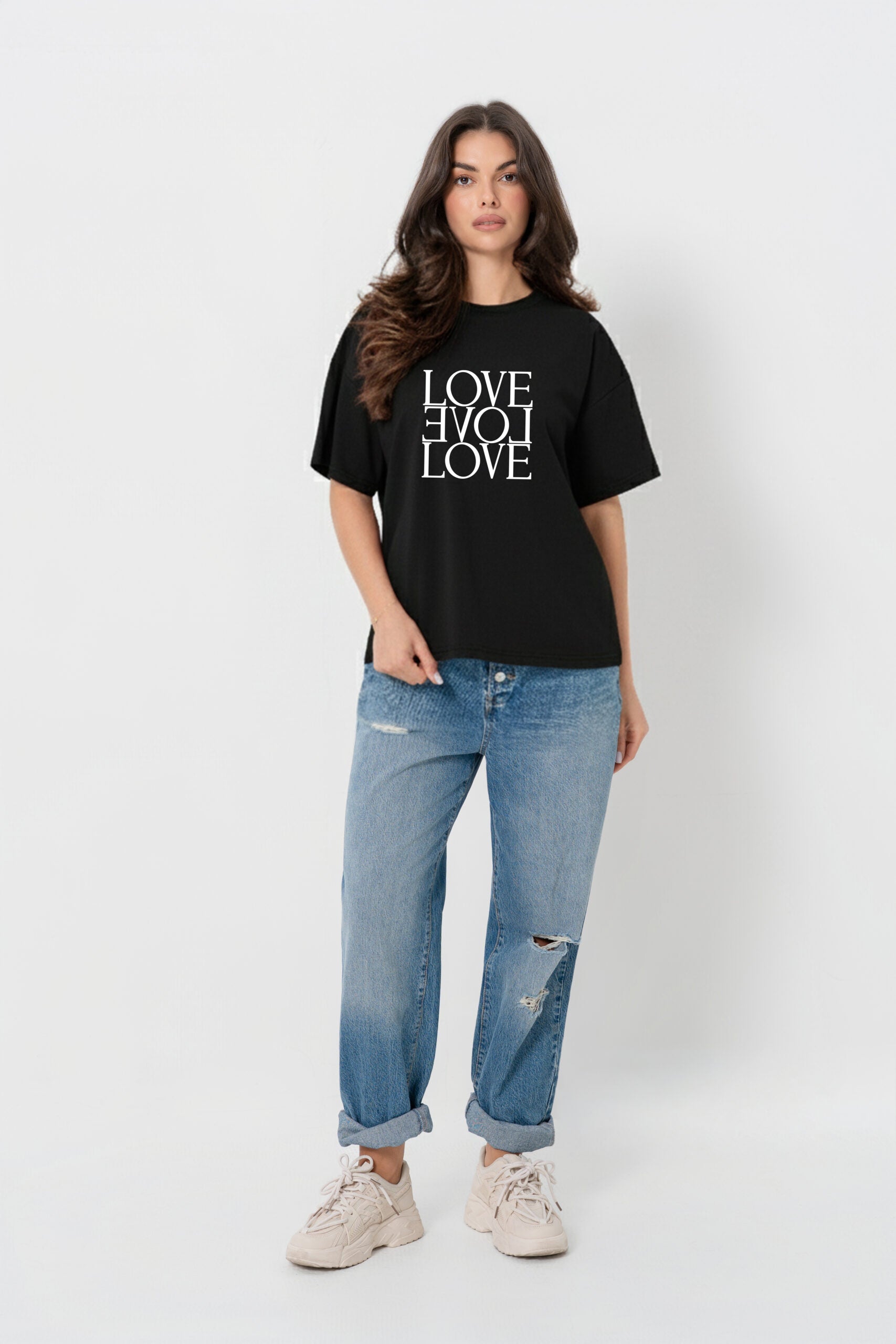 T-SHIRT BOPOCO LOVE CZARNY image 1
