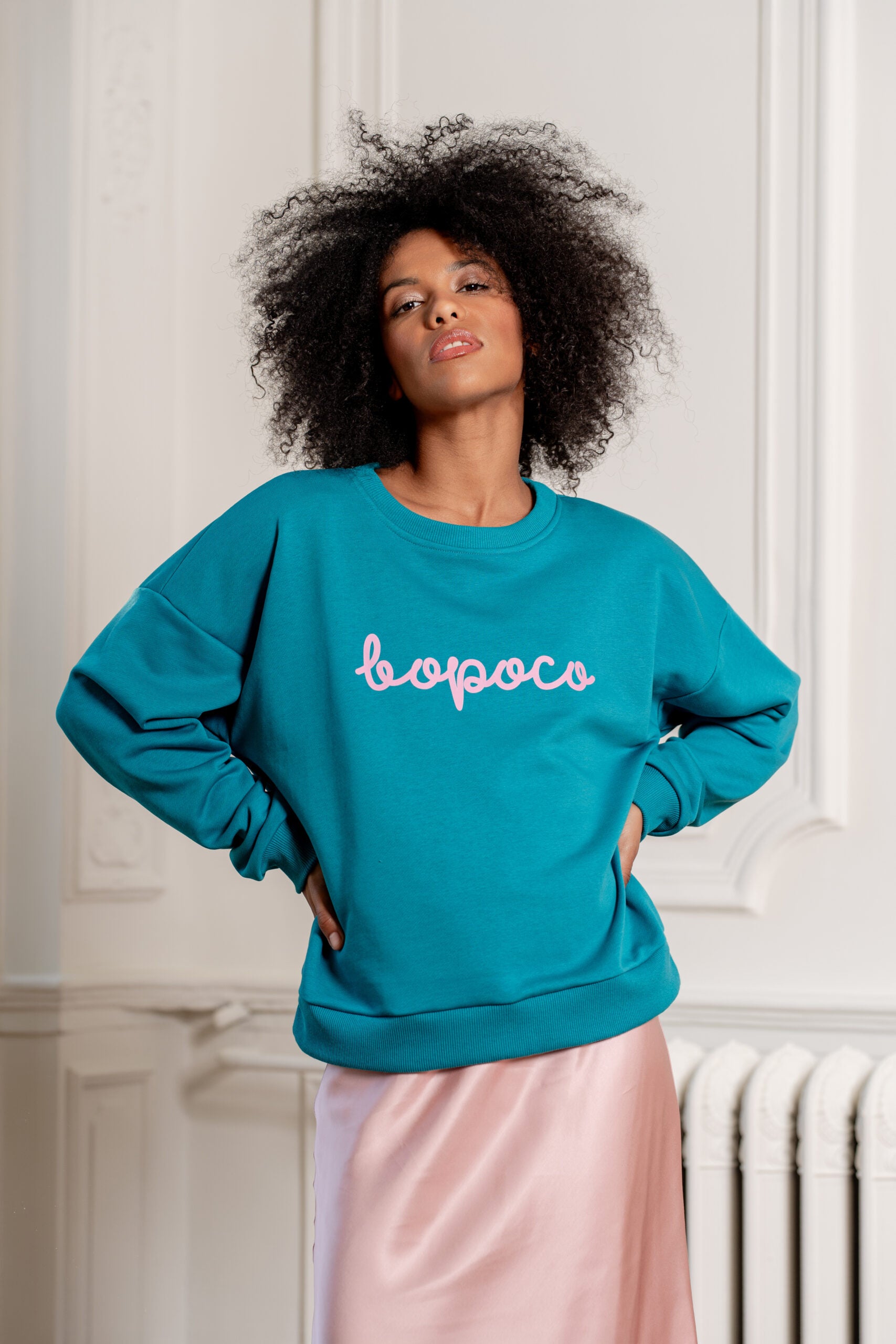 BLUZA BOPOCO PETROLOWA image 1