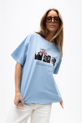 T-SHIRT ENJOY NIEBIESKI image 1