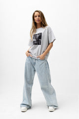 T-SHIRT YES SZARY image 0