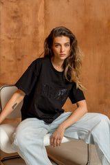 T-SHIRT BOPOCO CEKIN CZARNY image 0