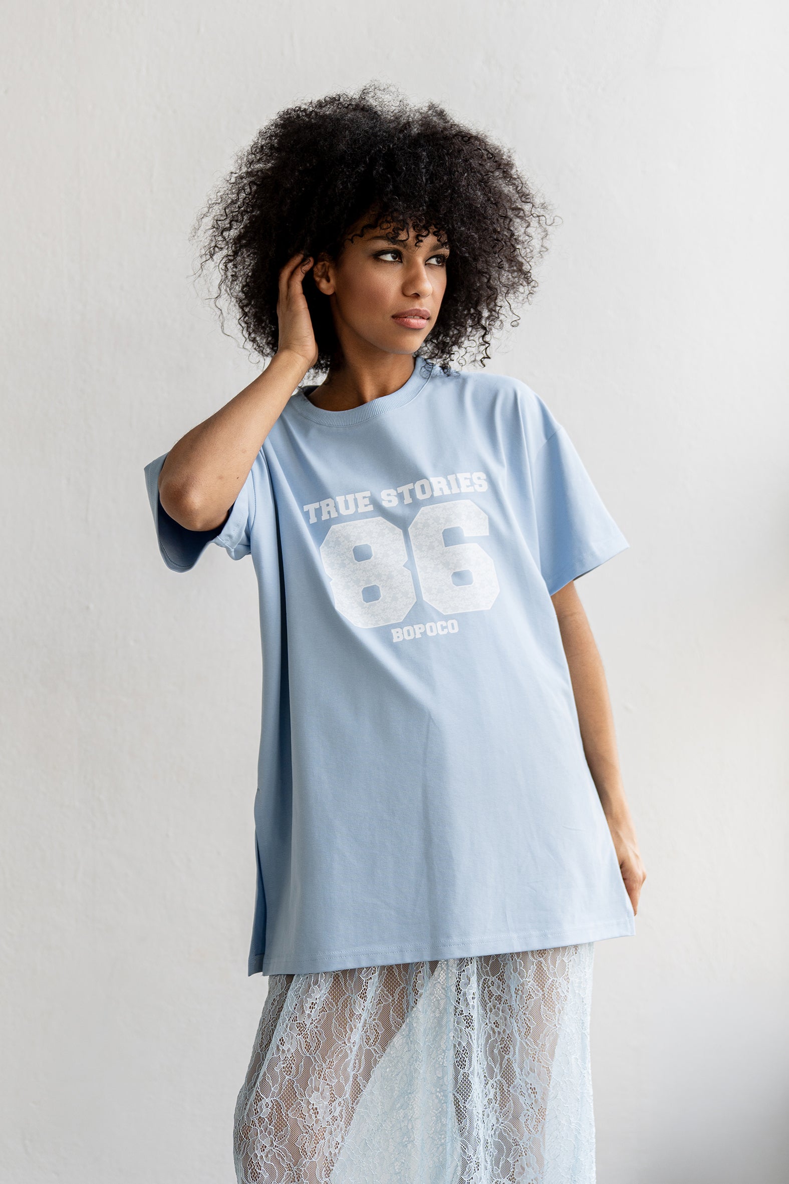 T-SHIRT OLIA NIEBIESKI image 0
