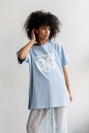 T-SHIRT OLIA NIEBIESKI image 0