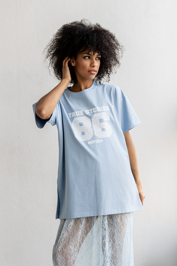 T-SHIRT OLIA NIEBIESKI image 0