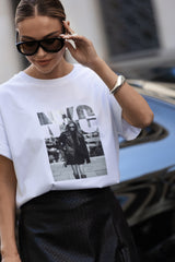 T-SHIRT NYC BIAŁY