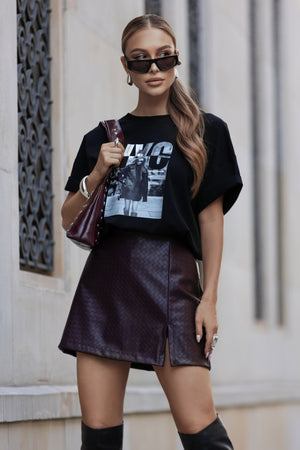 T-SHIRT NYC CZARNY