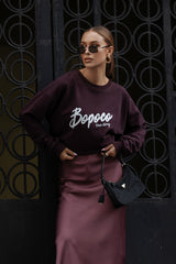 BLUZA TRUE STORY BURGUNDOWA