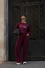 BLUZA NOT TOO MUCH BORDOWA