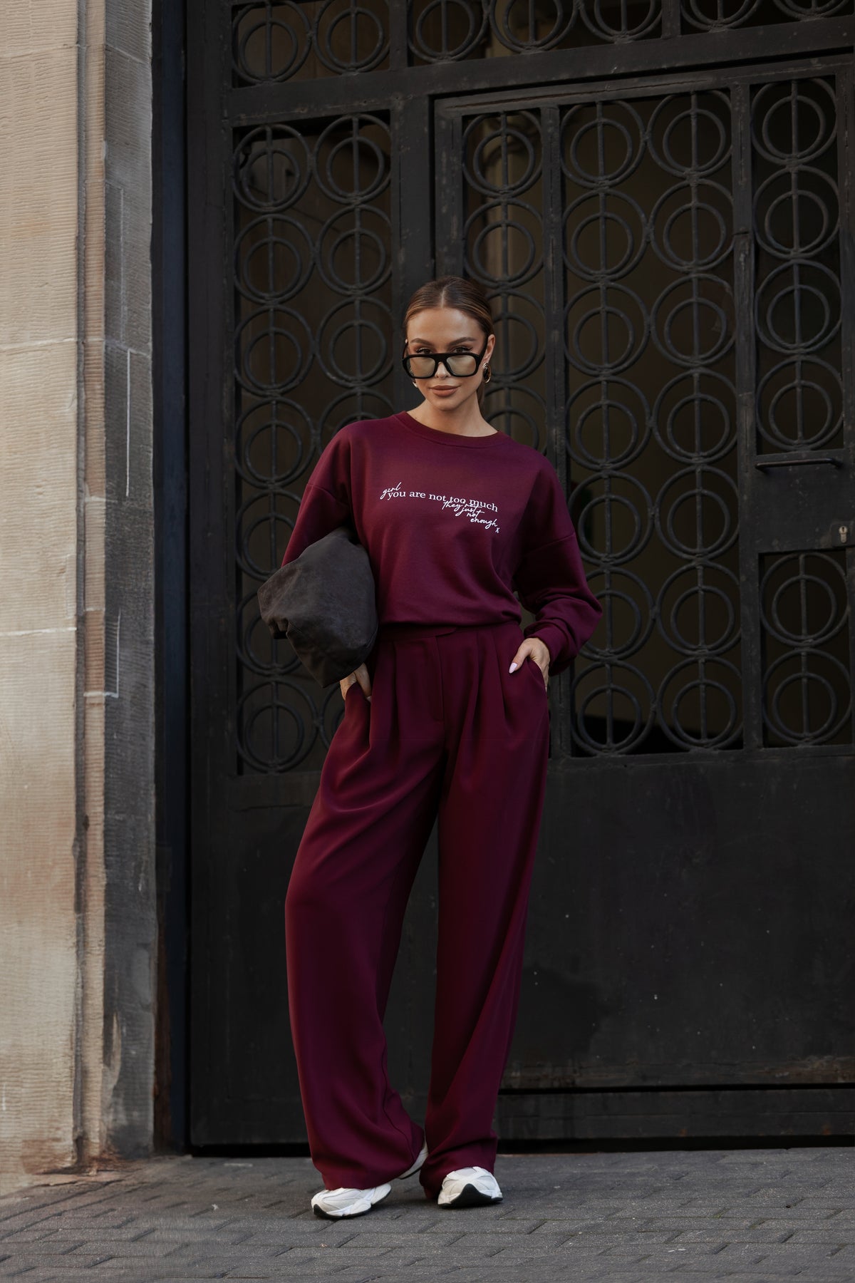 BLUZA NOT TOO MUCH BORDOWA
