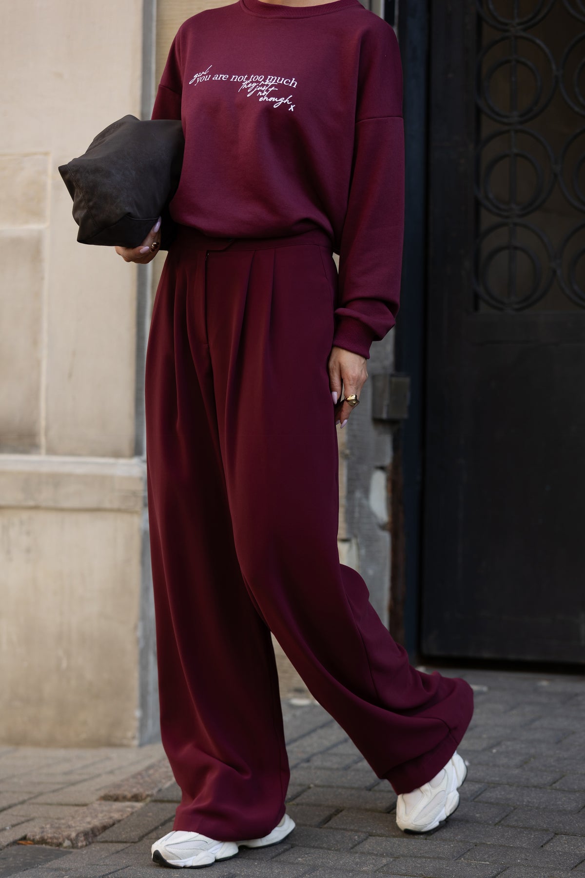 BLUZA NOT TOO MUCH BORDOWA