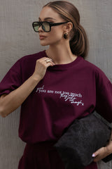 T-SHIRT NOT TOO MUCH BORDOWY