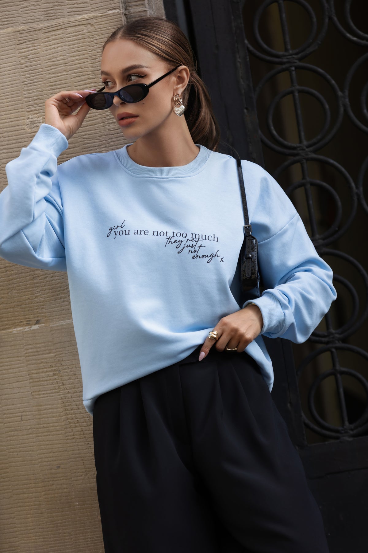 BLUZA NOT TOO MUCH NIEBIESKA