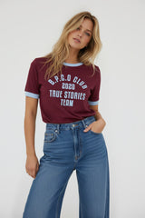 T-SHIRT B.P.C.O CLUB BORDOWY Z LAMÓWKĄ