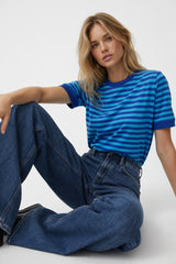 T-SHIRT W PASKI CHABROWO-MORSKIE