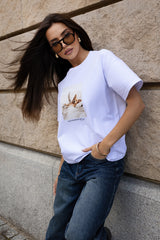 T-SHIRT ROCKY ŚMIETANKOWY