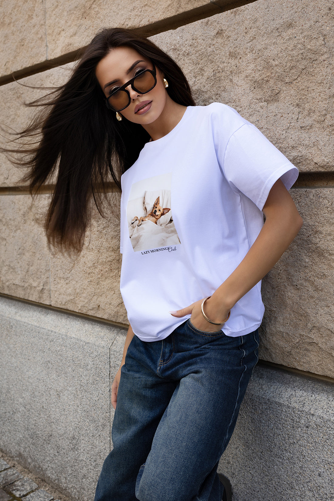 T-SHIRT ROCKY ŚMIETANKOWY