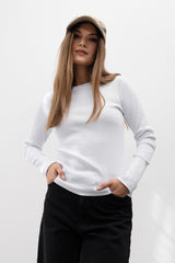 LONGSLEEVE PRĄŻEK BIAŁY