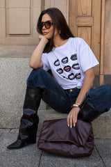 T-SHIRT USTA BIAŁY