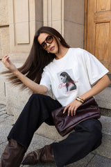 T-SHIRT WOMAN TRUE STORIES BIAŁY