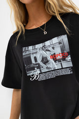 T-SHIRT STREET CZARNY