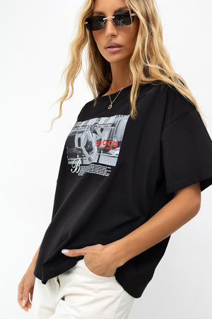 T-SHIRT STREET CZARNY