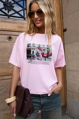 T-SHIRT STREET RÓŻOWY
