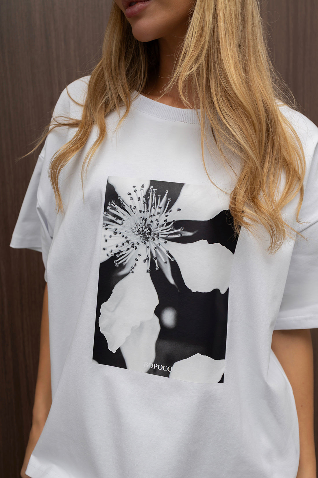 T-SHIRT ANEMON BIAŁY
