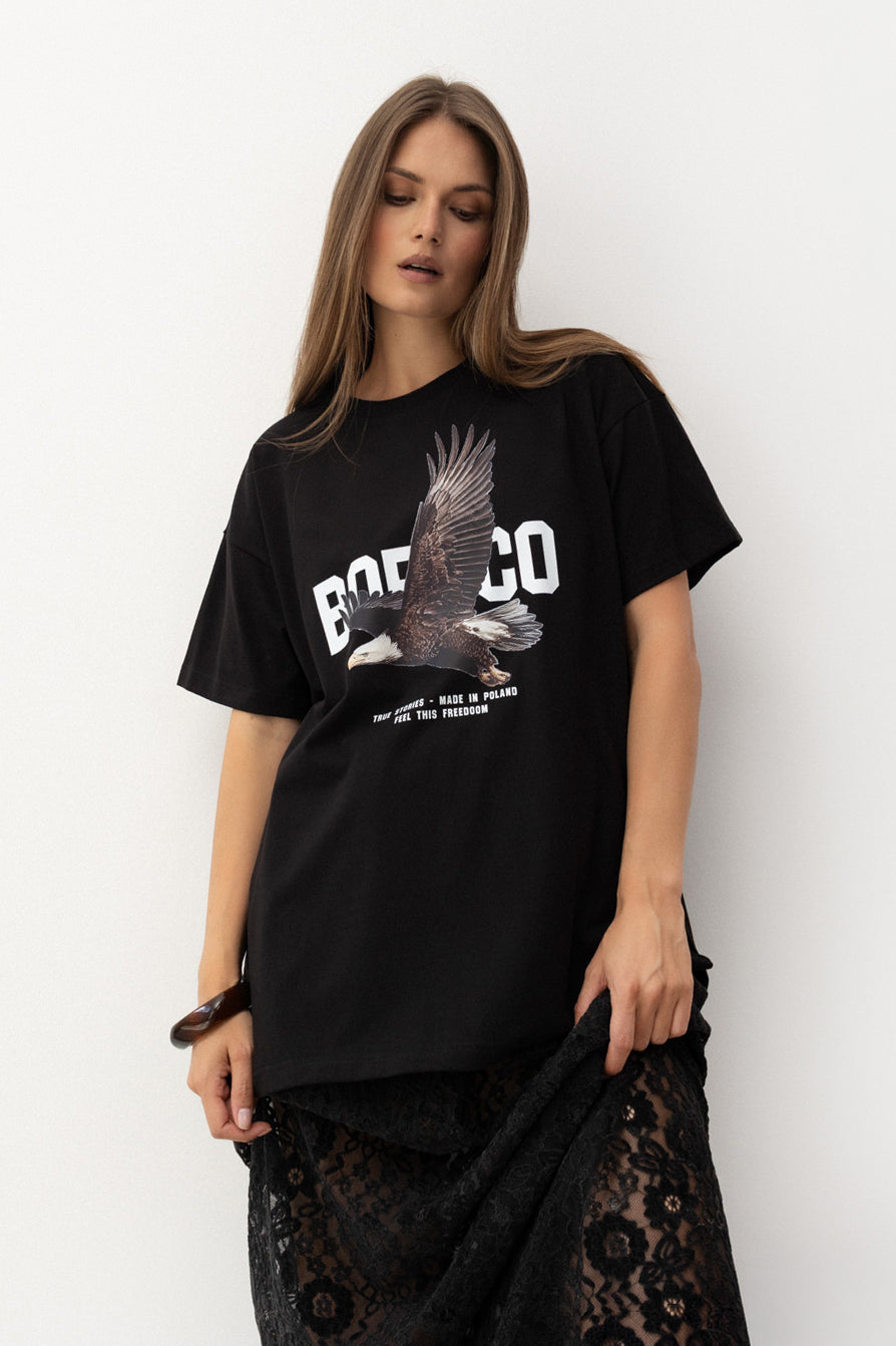 T-SHIRT FREED0M CZARNY