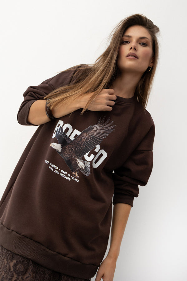 BLUZA FREEDOM BRĄZOWA