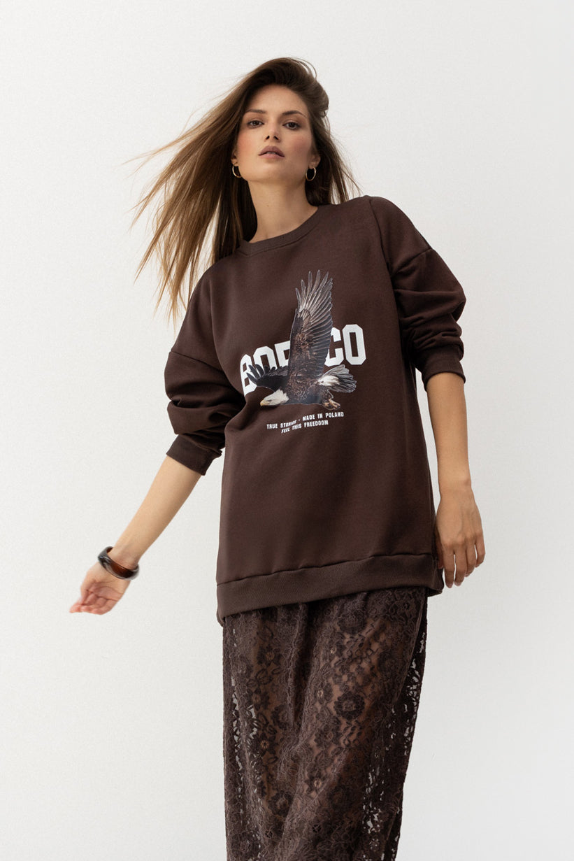 BLUZA FREEDOM BRĄZOWA