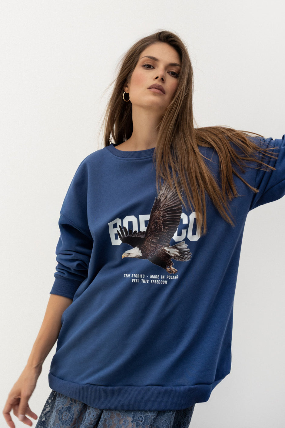 BLUZA FREEDOM NIEBIESKA