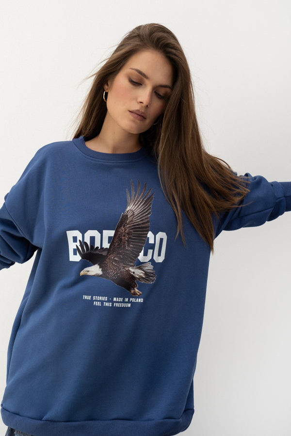 BLUZA FREEDOM NIEBIESKA
