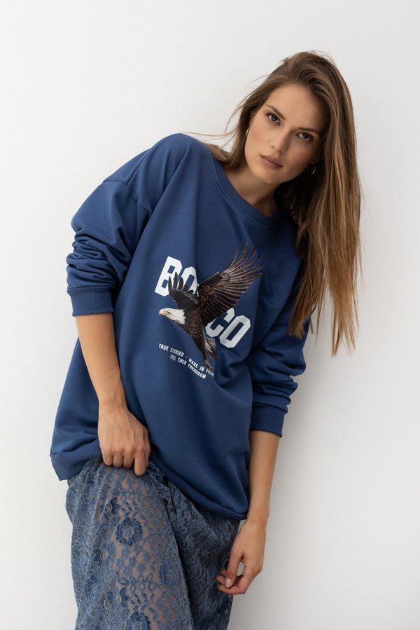 BLUZA FREEDOM NIEBIESKA