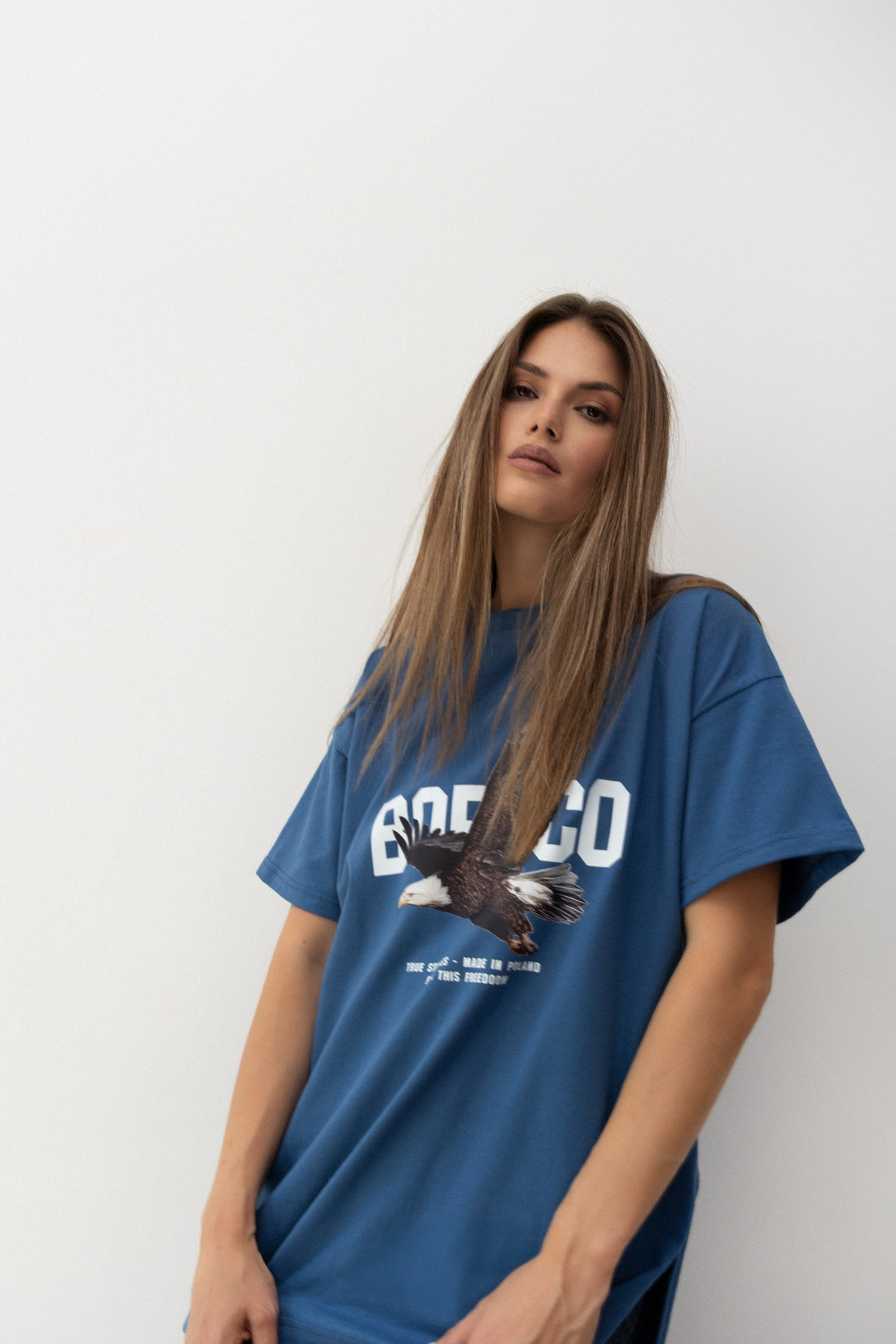 T-SHIRT FREEDOM NIEBIESKI